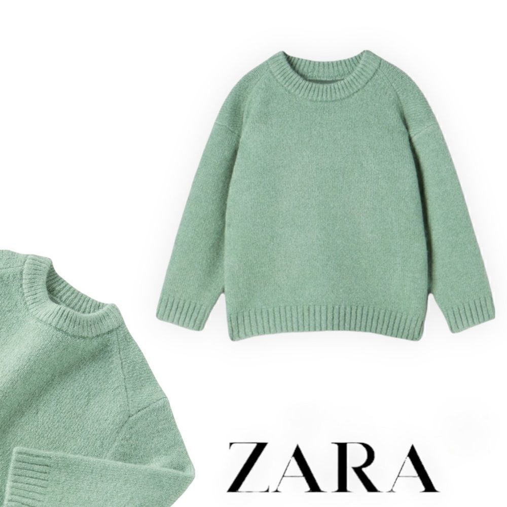 ZARA Kids | Green | RIBBED KNIT SWEATER